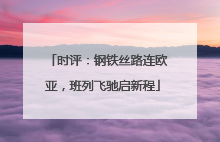 时评：钢铁丝路连欧亚，班列飞驰启新程