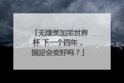 无缘美加墨世界杯 下一个四年，国足会变好吗？