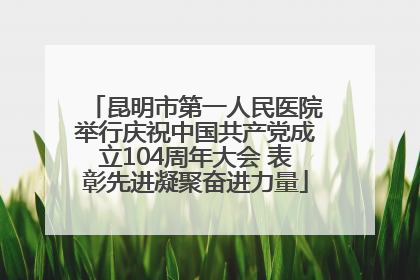 昆明市第一人民医院举行庆祝中国共产党成立104周年大会 表彰先进凝聚奋进力量