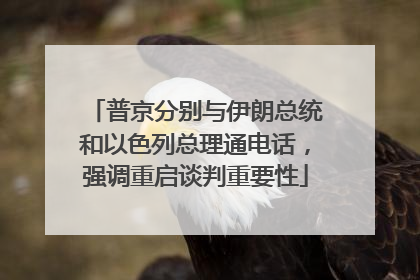 普京分别与伊朗总统和以色列总理通电话，强调重启谈判重要性