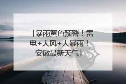 暴雨黄色预警！雷电+大风+大暴雨！安徽最新天气