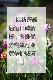 最新跨越速运口碑解析：多维优势构建行业竞争护城河
