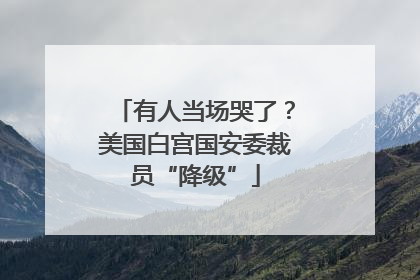 有人当场哭了？美国白宫国安委裁员“降级”