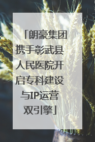 朗豪集团携手彰武县人民医院开启专科建设与IP运营双引擎