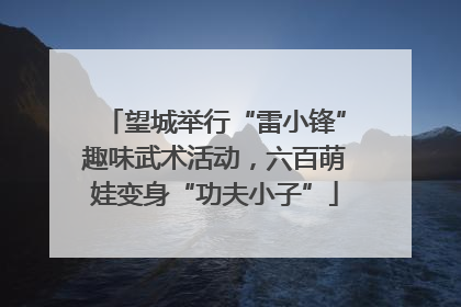 望城举行“雷小锋”趣味武术活动，六百萌娃变身“功夫小子”
