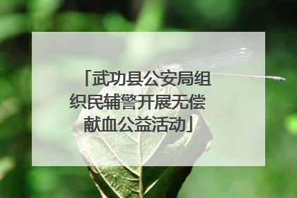 武功县公安局组织民辅警开展无偿献血公益活动