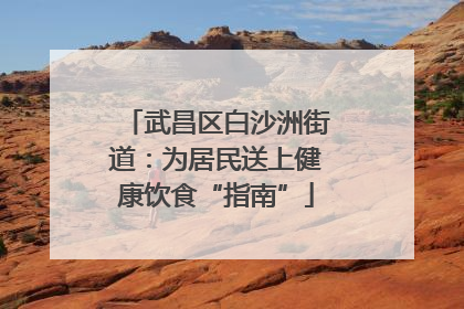 武昌区白沙洲街道：为居民送上健康饮食“指南”