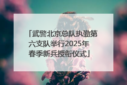 武警北京总队执勤第六支队举行2025年春季新兵授衔仪式