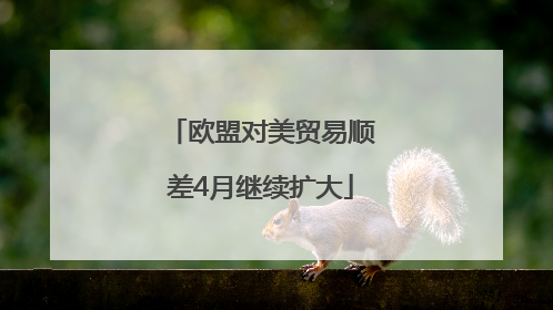 欧盟对美贸易顺差4月继续扩大