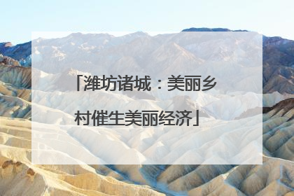 潍坊诸城：美丽乡村催生美丽经济