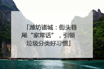 潍坊诸城：街头巷尾“家常话”，引领垃圾分类好习惯