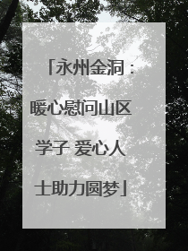 永州金洞：暖心慰问山区学子 爱心人士助力圆梦