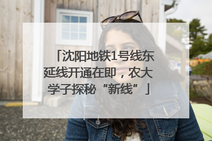 沈阳地铁1号线东延线开通在即，农大学子探秘“新线”