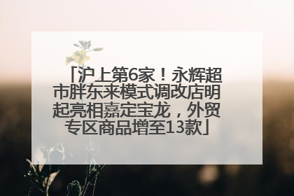 沪上第6家！永辉超市胖东来模式调改店明起亮相嘉定宝龙，外贸专区商品增至13款