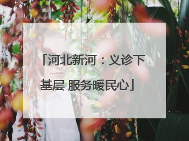 河北新河：义诊下基层 服务暖民心