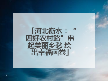 河北衡水：“四好农村路”串起美丽乡愁 绘出幸福画卷