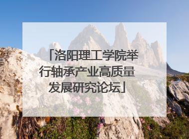 洛阳理工学院举行轴承产业高质量发展研究论坛