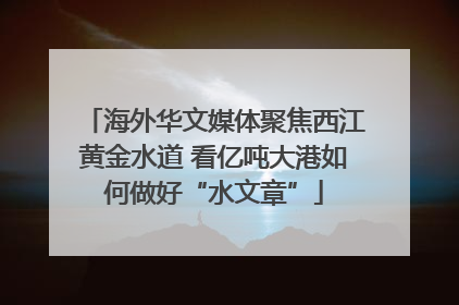 海外华文媒体聚焦西江黄金水道 看亿吨大港如何做好“水文章”