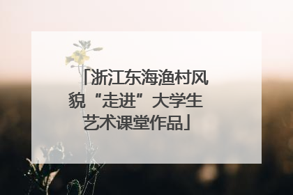 浙江东海渔村风貌“走进”大学生艺术课堂作品