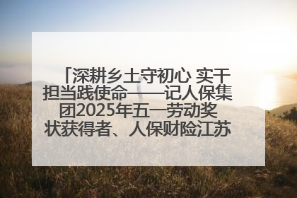 深耕乡土守初心 实干担当践使命——记人保集团2025年五一劳动奖状获得者、人保财险江苏南通海安支公司