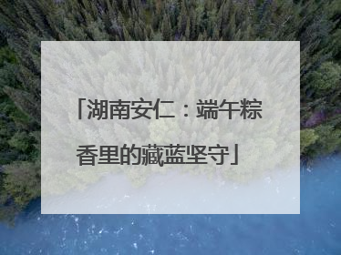 湖南安仁：端午粽香里的藏蓝坚守