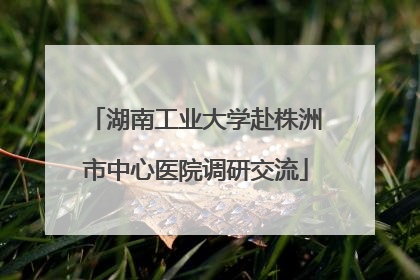 湖南工业大学赴株洲市中心医院调研交流