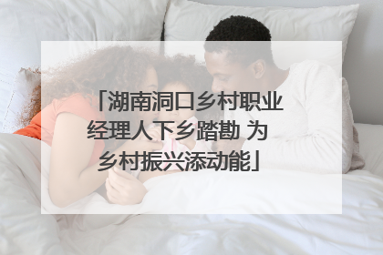 湖南洞口乡村职业经理人下乡踏勘 为乡村振兴添动能