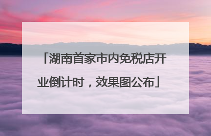 湖南首家市内免税店开业倒计时，效果图公布