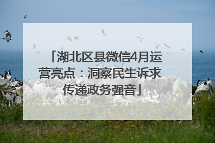 湖北区县微信4月运营亮点：洞察民生诉求 传递政务强音