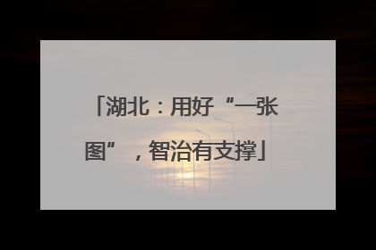 湖北：用好“一张图”，智治有支撑