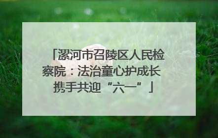 漯河市召陵区人民检察院：法治童心护成长 携手共迎“六一”