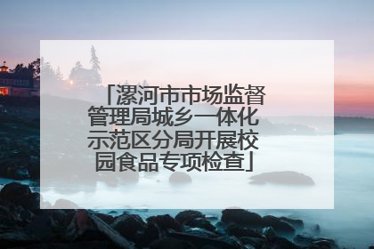漯河市市场监督管理局城乡一体化示范区分局开展校园食品专项检查