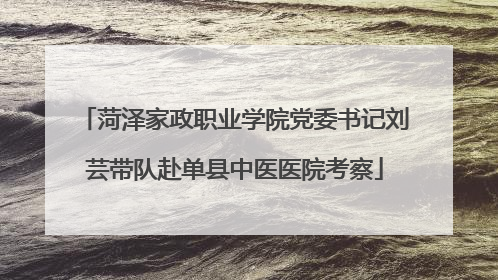 菏泽家政职业学院党委书记刘芸带队赴单县中医医院考察