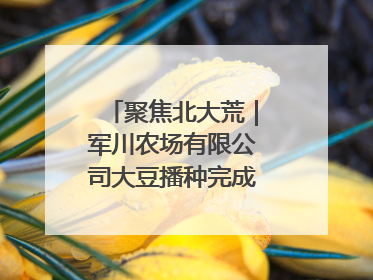 聚焦北大荒｜军川农场有限公司大豆播种完成55.37%