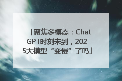 聚焦多模态：ChatGPT时刻未到，2025大模型“变慢”了吗