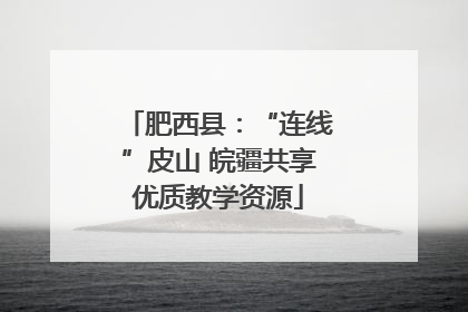肥西县：“连线”皮山 皖疆共享优质教学资源