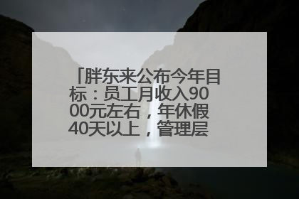 胖东来公布今年目标：员工月收入9000元左右，年休假40天以上，管理层人均分配70万元