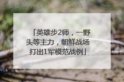 英雄步2师，一野头等主力，朝鲜战场打出1军模范战例