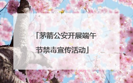 茅箭公安开展端午节禁毒宣传活动