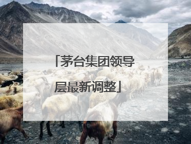 茅台集团领导层最新调整