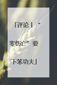 评论丨“零伤亡”要下笨功夫
