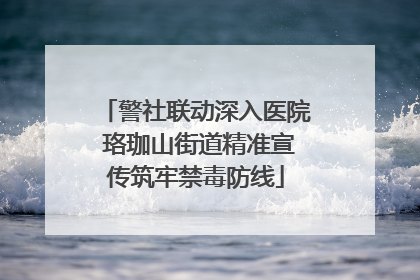 警社联动深入医院 珞珈山街道精准宣传筑牢禁毒防线