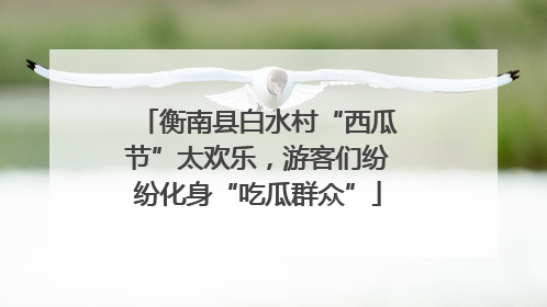 衡南县白水村“西瓜节”太欢乐，游客们纷纷化身“吃瓜群众”
