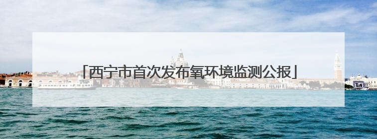 西宁市首次发布氧环境监测公报
