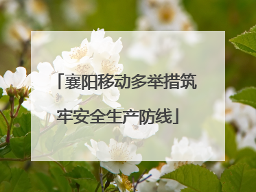襄阳移动多举措筑牢安全生产防线