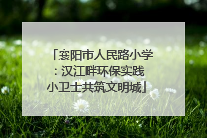 襄阳市人民路小学：汉江畔环保实践 小卫士共筑文明城