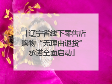 辽宁省线下零售店购物“无理由退货”承诺全面启动