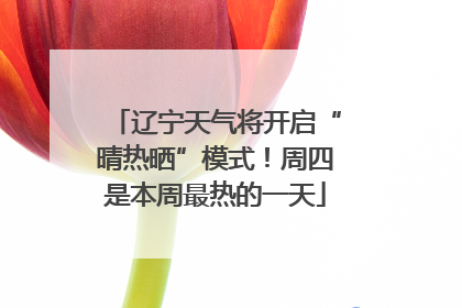 辽宁天气将开启“晴热晒”模式！周四是本周最热的一天