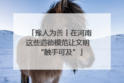 豫人为善丨在河南这些道德模范让文明“触手可及”