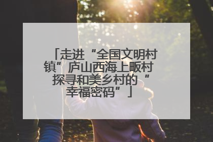 走进“全国文明村镇”庐山西海上畈村 探寻和美乡村的“幸福密码”